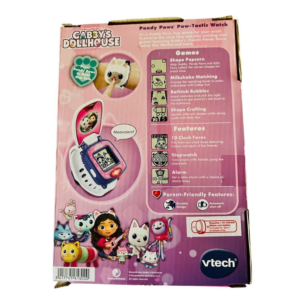VTech Gabby's Dollhouse Pandy Paws Paw-Tastic Watch Kids Digital Toy New - Picture 2 of 6
